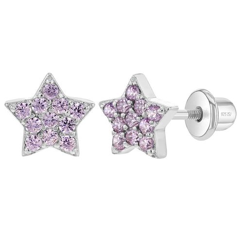 ARETES ESTRELLA ZIRCON ROSADO KIDS