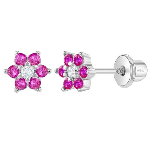 ARETES FLOR MINI FUCSIA KIDS