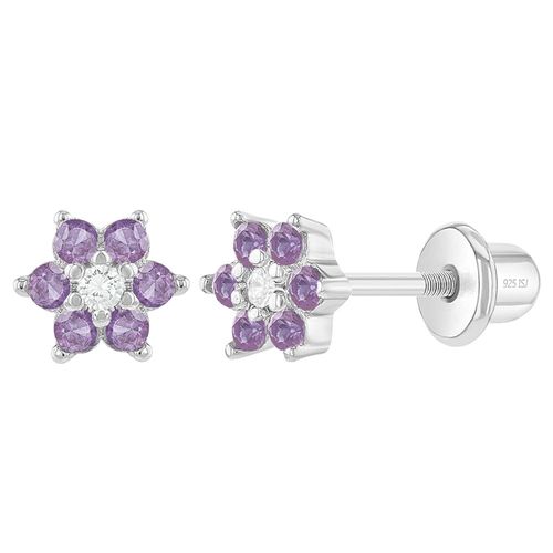 ARETES FLOR MINI LAVANDA KIDS