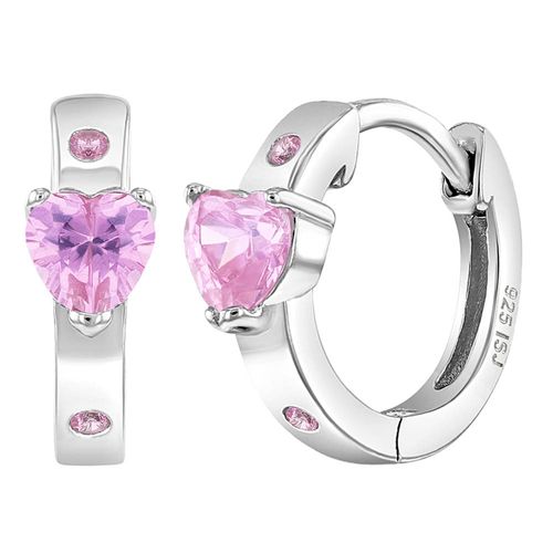 ARETES ARO CORAZON ROSA KIDS