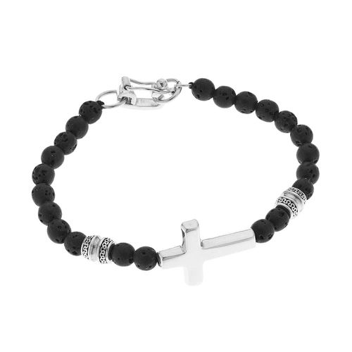 PULSERA LAVA CRUZ HOMBRE