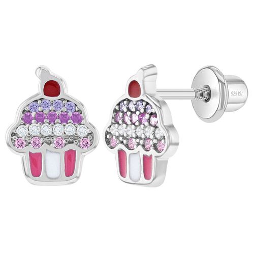 ARETES CUPCAKE TONOS ROSADOS KIDS