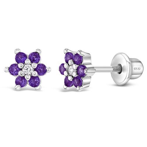 ARETES FLOR MINI AMATISTA KIDS