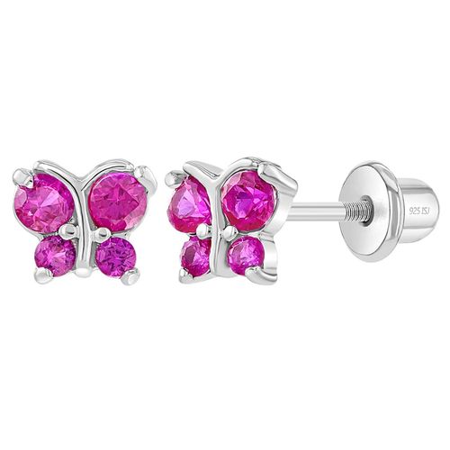 ARETES MARIPOSA FUCSIA KIDS