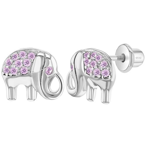 ARETES ELEFANTE ZIRCÓN ROSADO KIDS