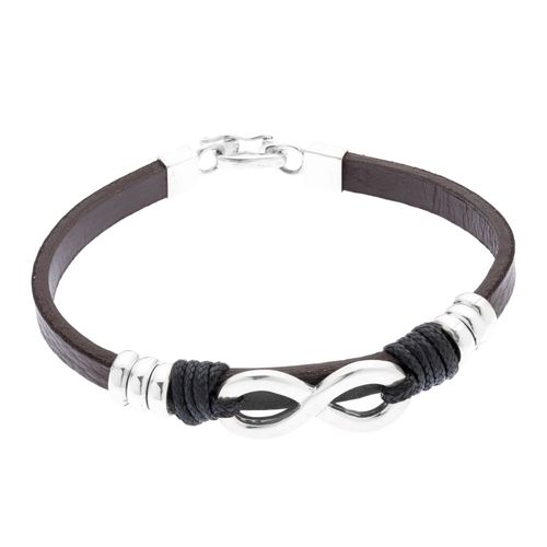 PULSERA INFINITO CUERO HOMBRE