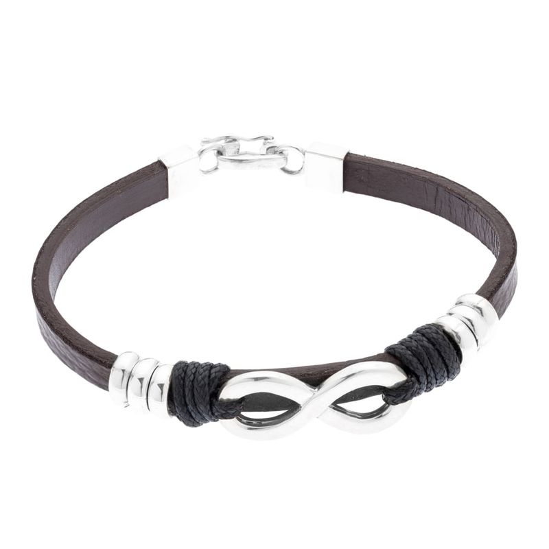 PULSERA-INFINITO-CUERO-HOMBRE
