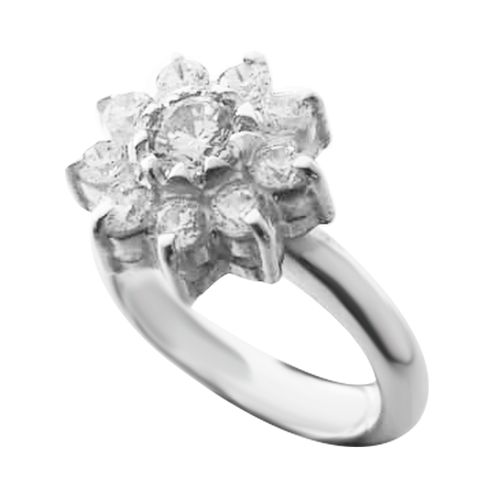 ANILLO DE COMPROMISO FLOR BRILLANTE