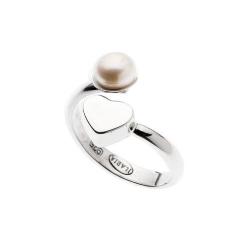 ANILLO CORAZÓN GORDITO Y PERLA BASIC