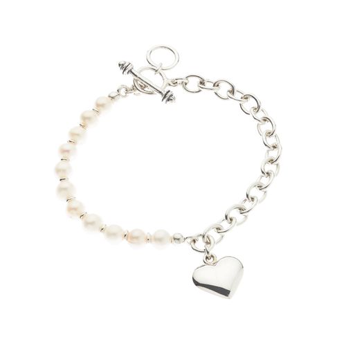 PULSERA CORAZÓN MIX PERLA BASIC