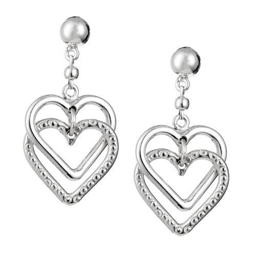 ARETES CORAZONES ABRAZADOS  BASIC