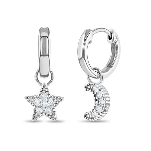 ARETES ARGOLLAS ESTRELLA Y LUNA KIDS